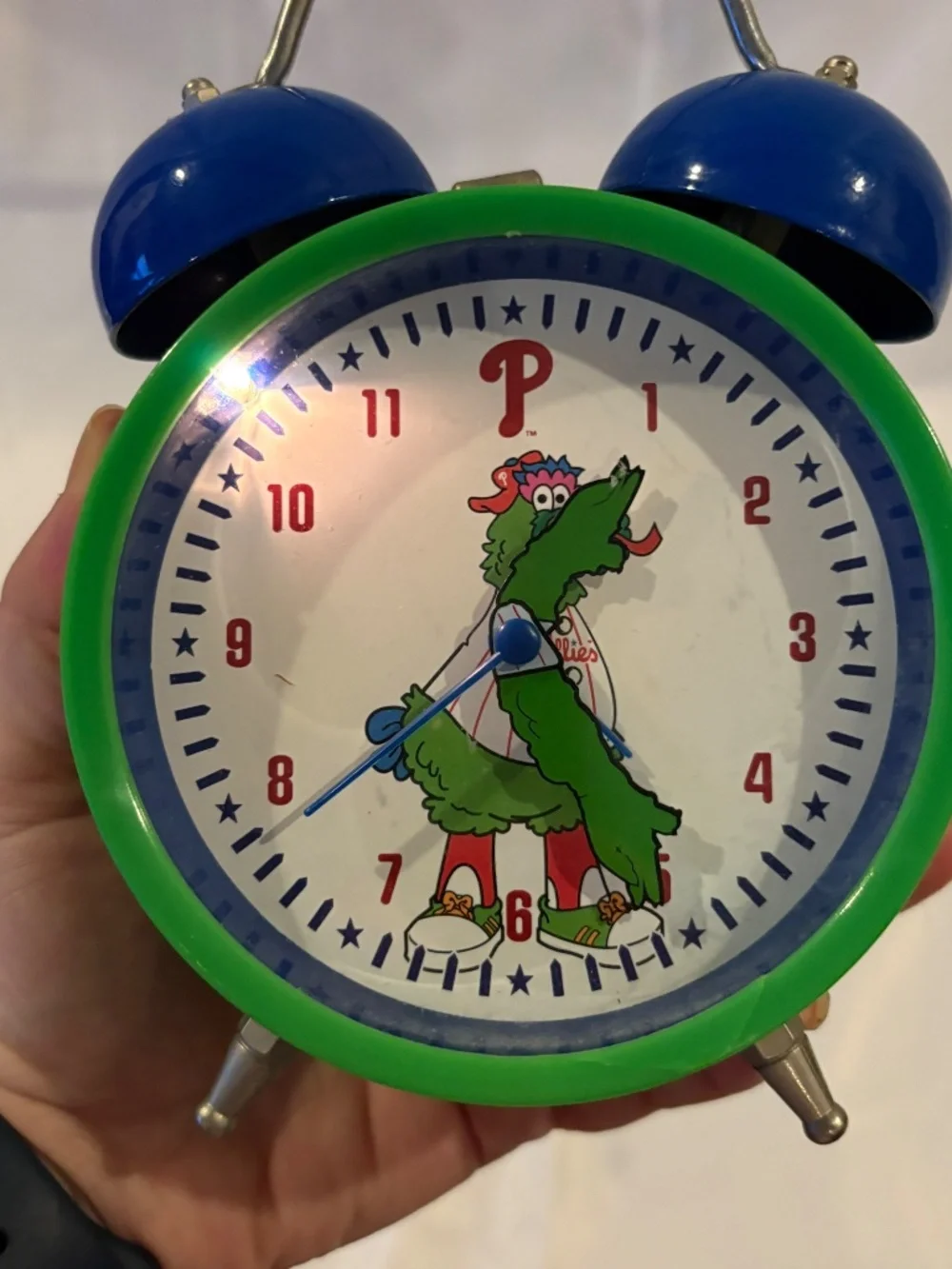 Phillies Phanatic Back to School Twin-bell Alarm Clock LE ShopRite WORKS